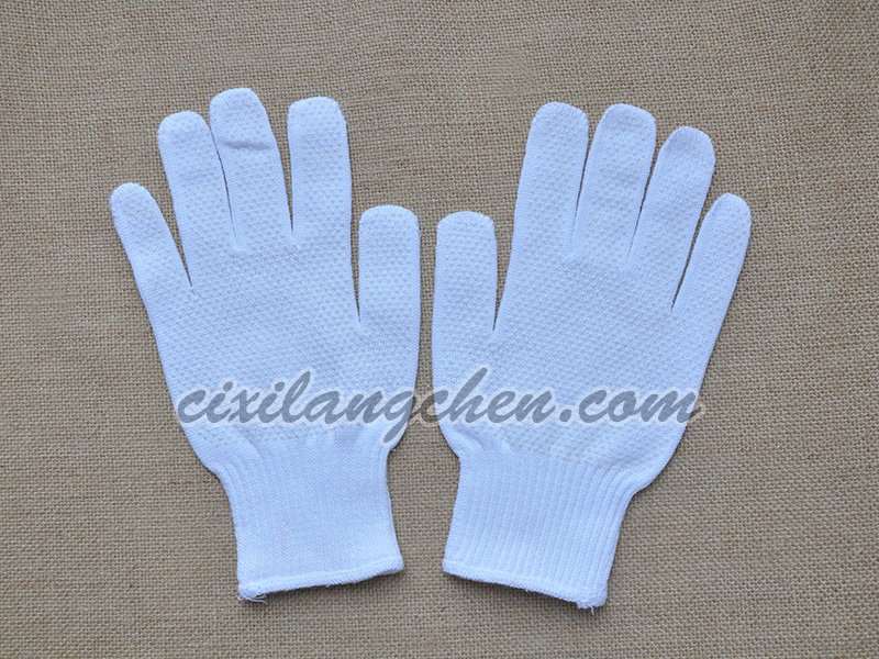100% cotton PVC dotted glove 10C-PVC-002