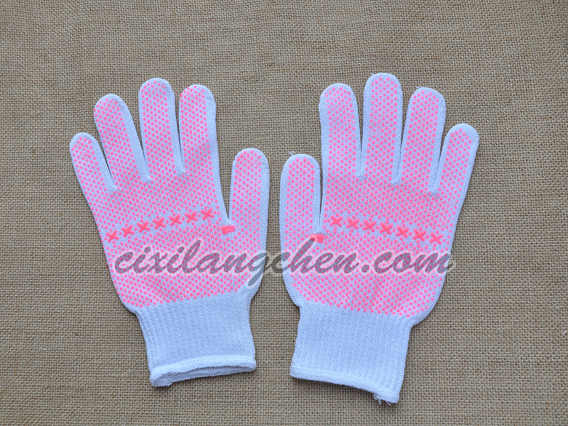 100% cotton PVC dotted glove 10C-PVC-004