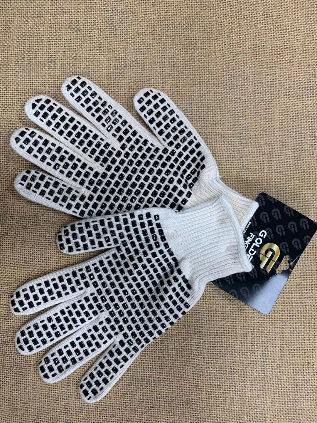白色毛紡點(diǎn)膠手套 7G-hand-love-005